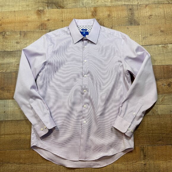 EGARA Non Iron Light Purple Long Sleeve Button Down Shirt size Large - Picture 1 of 4